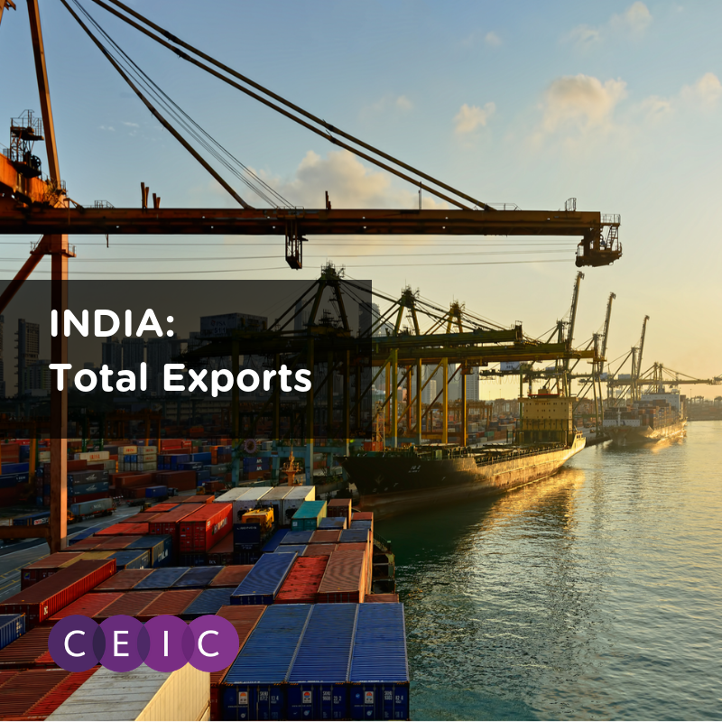 India Total Exports measured in United States Dollars (USD)