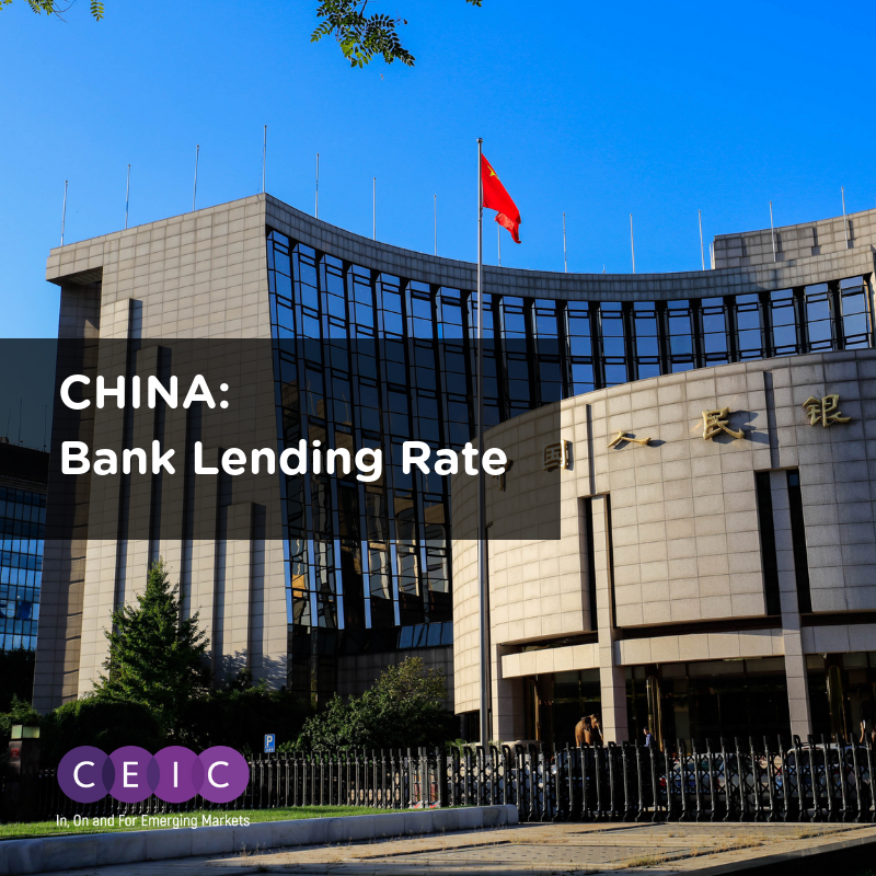 China's bank lending rate showed consistency towards the end of 2018.
