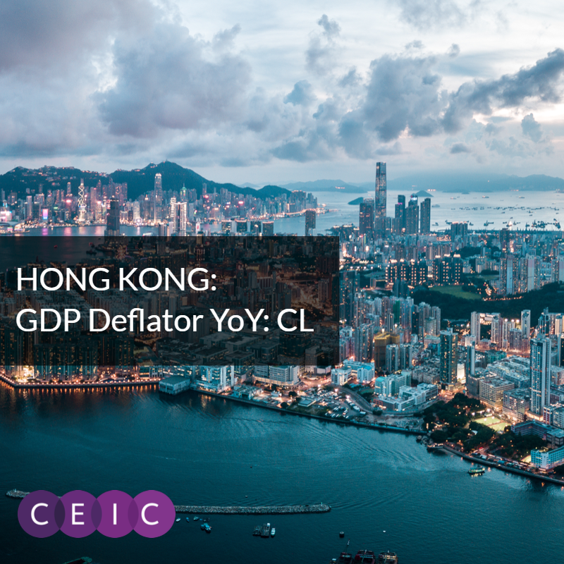 CEIC Data -  Hong Kong GDP Deflator: YoY: CL