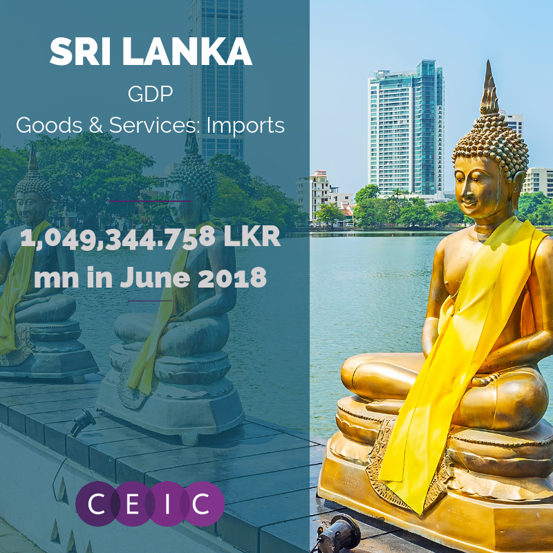 CEIC Data - Sri Lanka GDP: Goods & Services: Imports