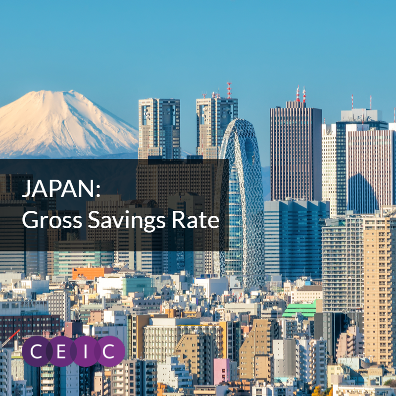 CEIC Data - Japan Gross Savings Rate