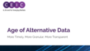 Age of Alternative Data